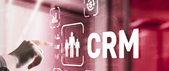 CRM System context with sales analytics and customer pipeline review in a modern workspace.