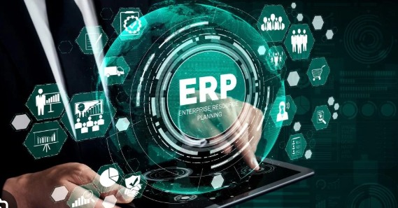 ERP System context with business analytics, reporting, and enterprise operations planning.